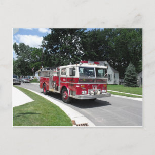 Cartão Postal carro de bombeiros