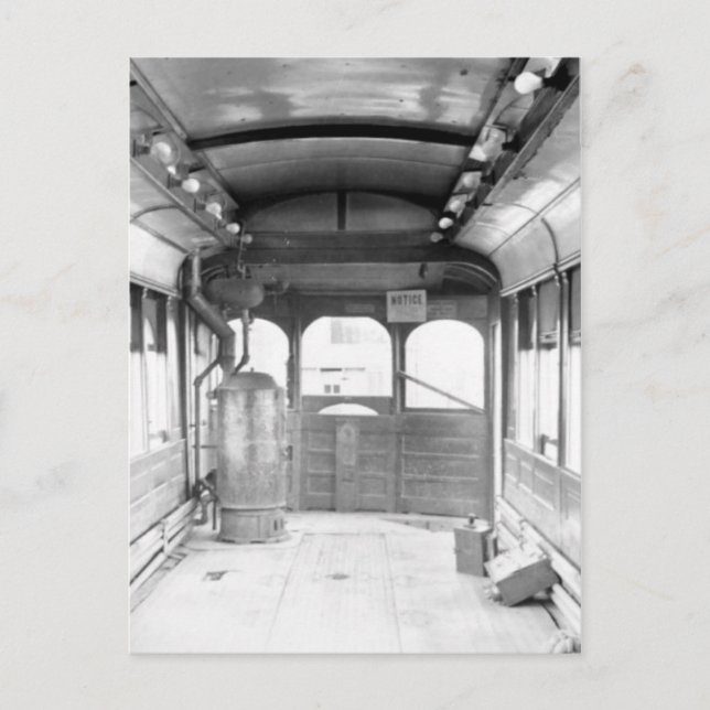 Cartão Postal Carro de Bonde da Linha de Strang (Frente)