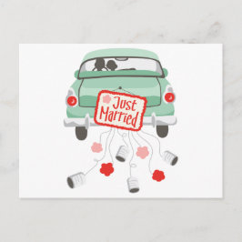 Cartão Postal Carro de Casamento