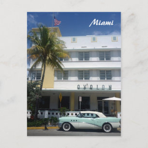 Cartão Postal carro de hotel miami