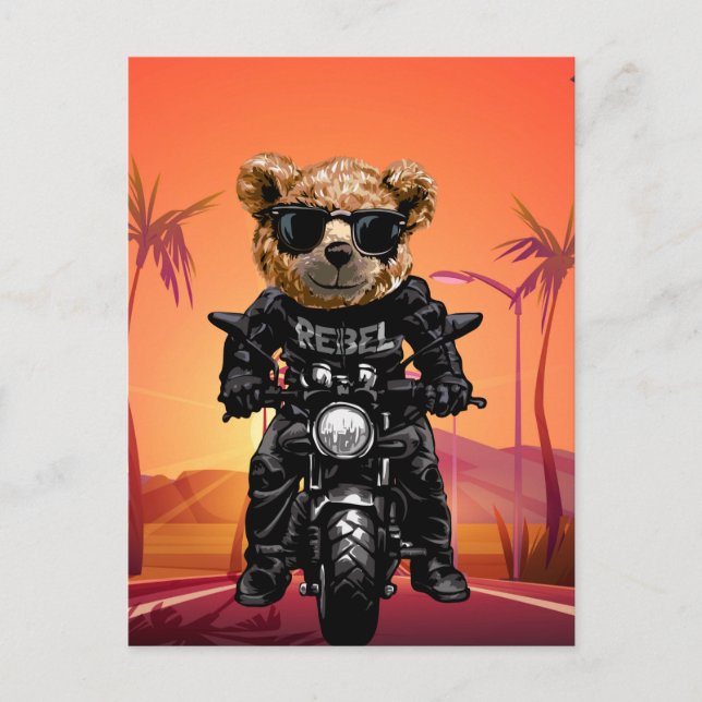 Cartão Postal Carro de Motocicleta Tropical Sunset (Frente)