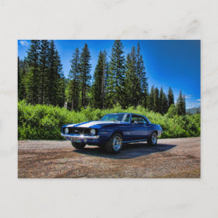 Cartão Postal Carro de músculo de Camaro super esportivo de 196