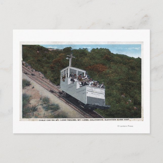 Cartão Postal Carro do cabo no modo Incline (Frente)