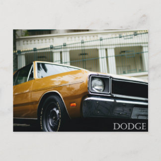 Cartão Postal carro-dobra-dintage amarelo
