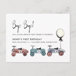 Cartão Postal Carro Drive by Quarantine primeiro aniversario Par