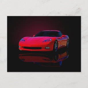 Cartão Postal Carro Esportivo Americano