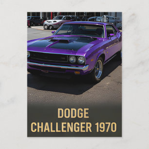 Cartão Postal Carro esportivo americano vintage Dodge Challenger