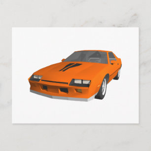 Cartão Postal Carro Esportivo anos 80 Camaro: Modelo 3D: