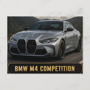 Cartão Postal Carro esportivo de desempenho moderno BMW M4 Compe