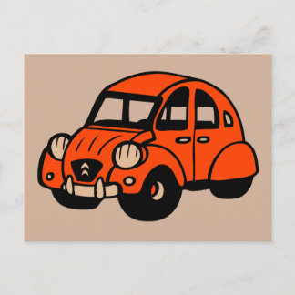 Cartão Postal carro francês vintage 2 cv