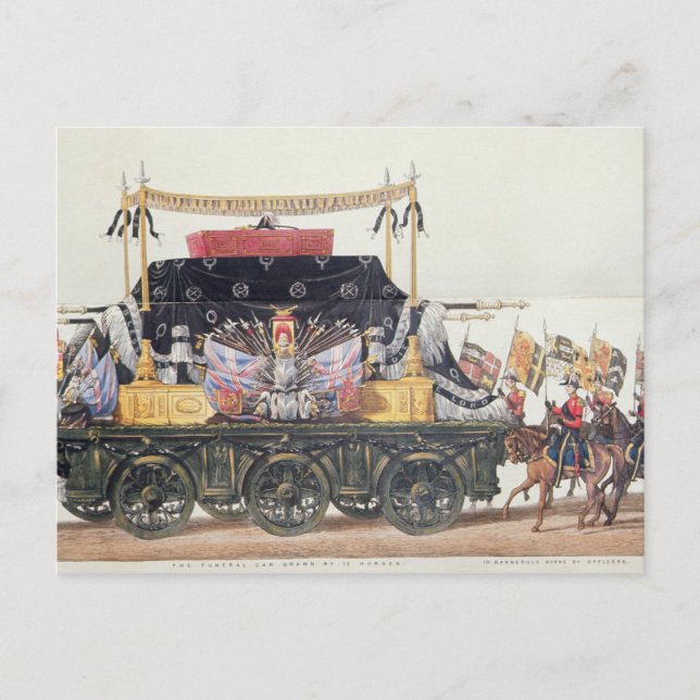 Cartão Postal Carro Funeral do Duque de Wellington, 1853 (Frente)