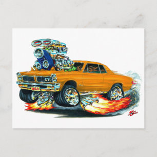 Cartão Postal Carro Laranja GTO 1965