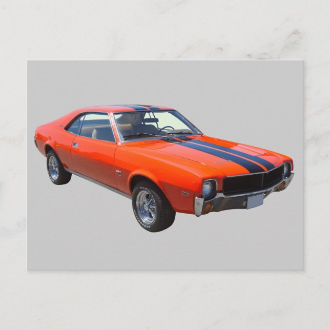 Cartão Postal Carro Muscular AMC Javlin 1969 (Frente)