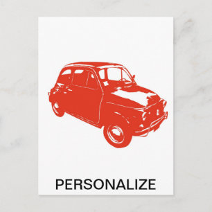 Cartão Postal Carro original vermelho