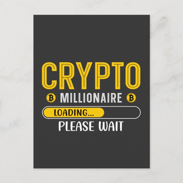 Cartão Postal Carro postal de carregamento Crypto Millionaire (Frente)