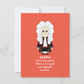 Cartão Postal Carro-postal de Karma & Newton (fundo escuro)