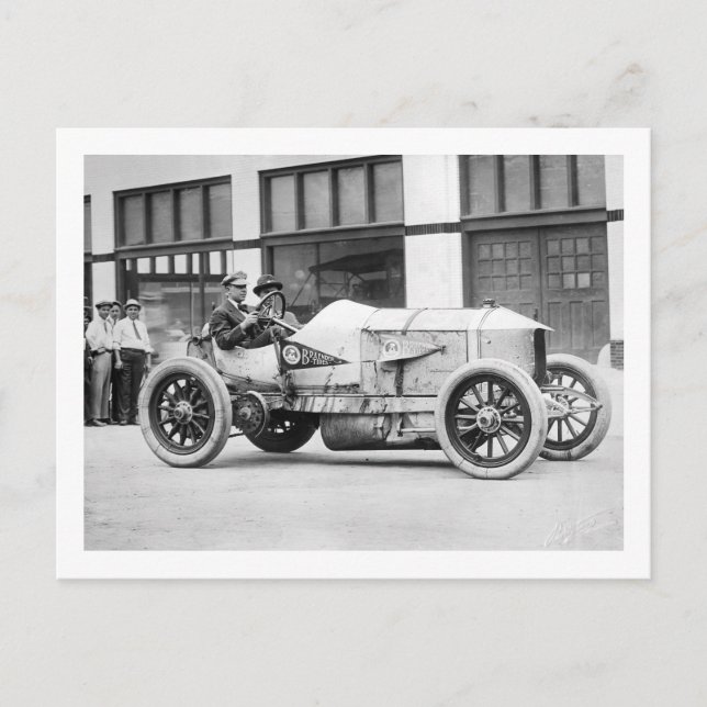 Cartão Postal Carro Race Antiquado, 1910 (Frente)