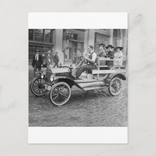 Cartão Postal Carro Strike Hitchhikers, início dos anos 1900