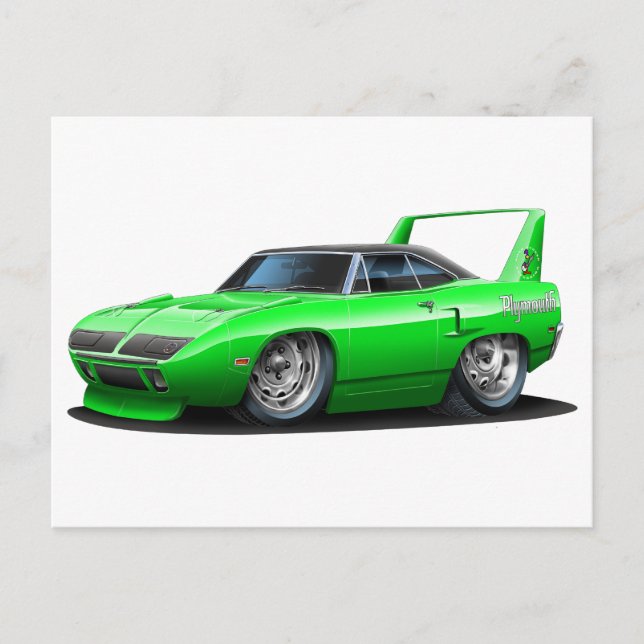 Cartão Postal Carro Verde Superbird 1970 (Frente)