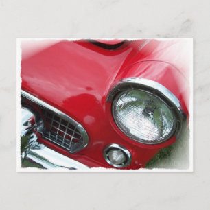 Cartão Postal Carro vermelho