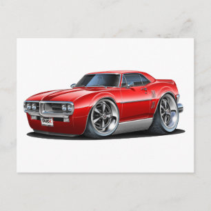 Cartão Postal Carro Vermelho Firebird 1967