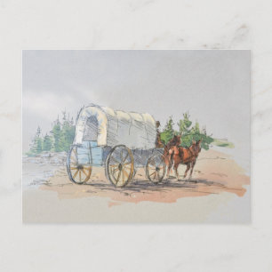 Cartão Postal CARROÇA COBERTA por SHARON SHARPE