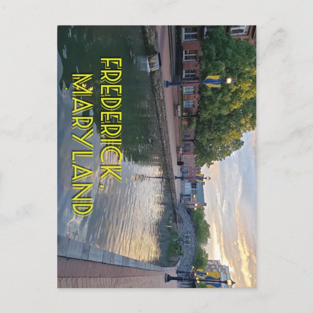 Cartão Postal Carroll Creek Frederick Maryland #2 (Frente)