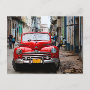 Cartão Postal Carros antigos nas ruas de Havana