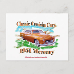 Cartão Postal Carros Clássicos De Cruisina 1951 Mercúrio