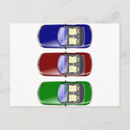Cartão Postal Carros coloridos