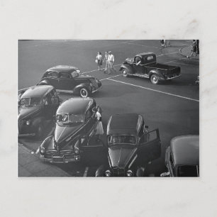 Cartão Postal Carros no Centro, 1942