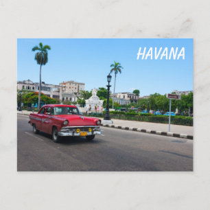 Cartão Postal Carros retrorreflectores na rua Havana