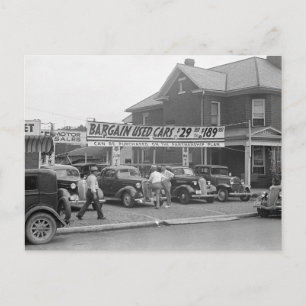 Cartão Postal Carros Usados Baratos, 1938