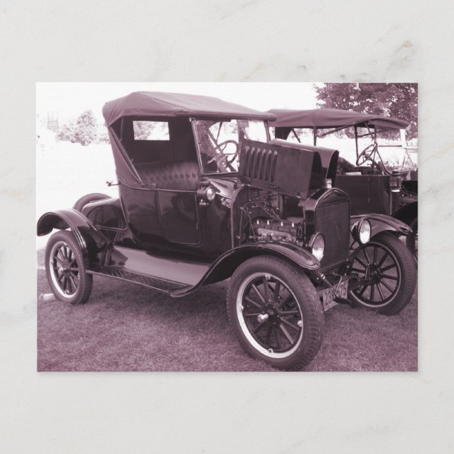 Cartão Postal Carros vintage (Frente)