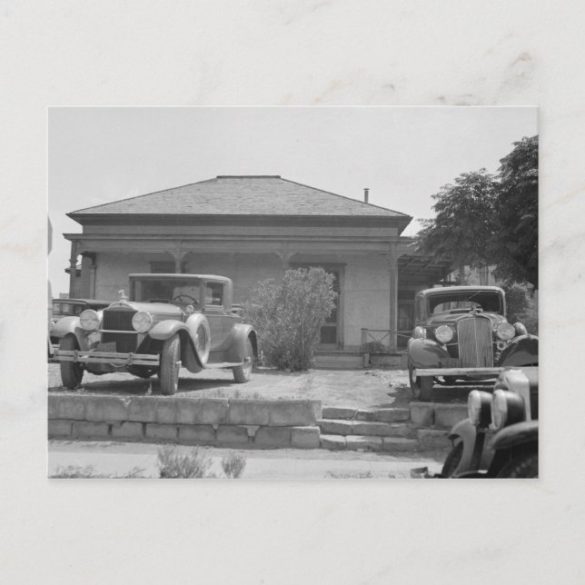 Cartão Postal Carros vintage no cartão-postal Tucson (Frente)