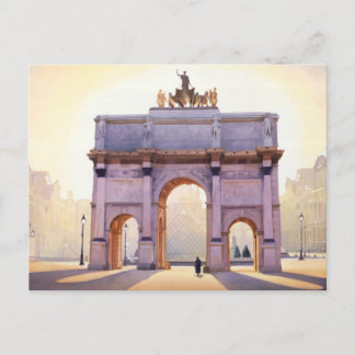 Cartão Postal Carrossel "Andando a Luz" em Paris