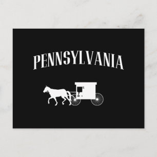 Cartão Postal Carruagem Amish da Pensilvânia