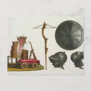 Cartão Postal Carruagem, arco-íris e blindagem, placa 17 fr