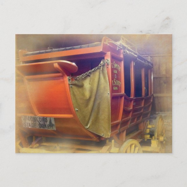 Cartão Postal Carruagem de Har-Ber Village (Frente)