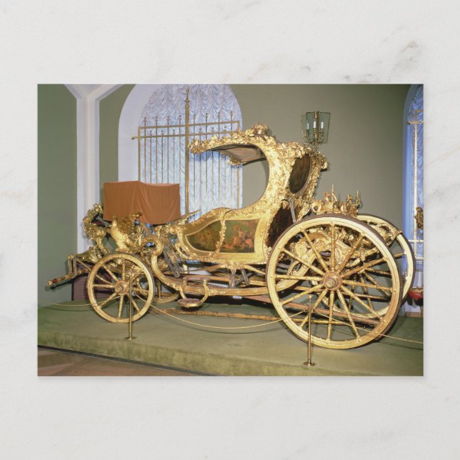 Cartão Postal Carruagem Gondola da Imperatriz Catherine II (Frente)