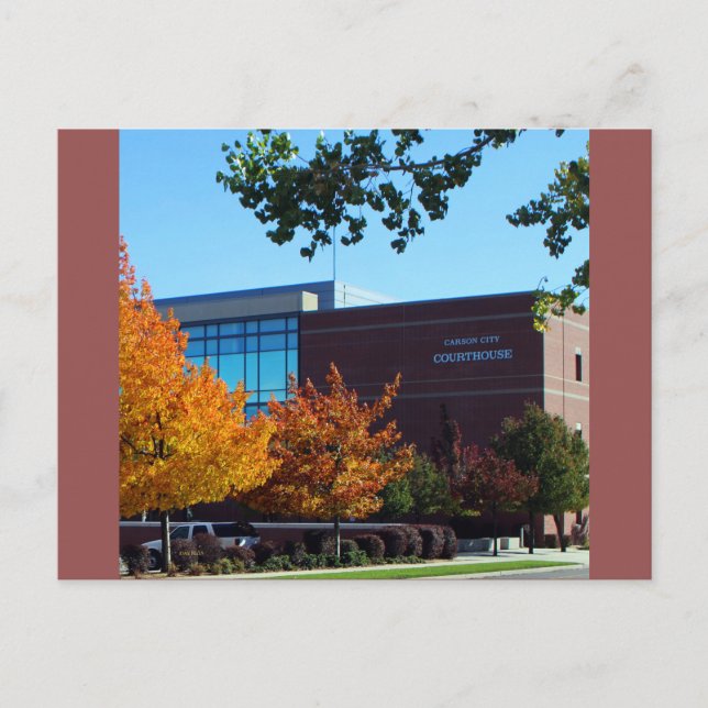 Cartão Postal Carson City Courthouthouse, cidade de Carson, Neva (Frente)