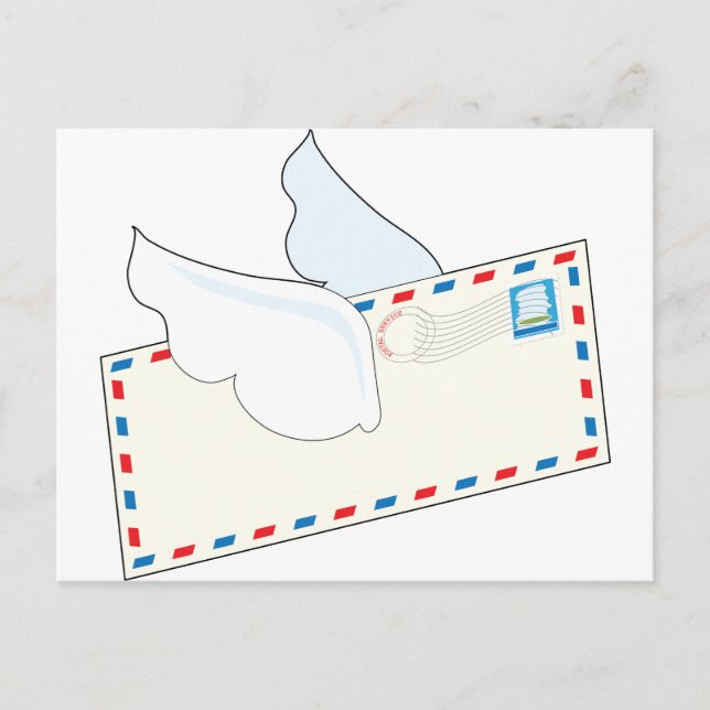 Cartão Postal Carta com Asas (Frente)