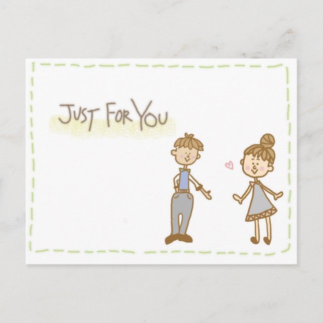 Cartão Postal carta de amor (Frente)