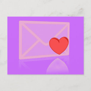 Cartão Postal Carta de Amor