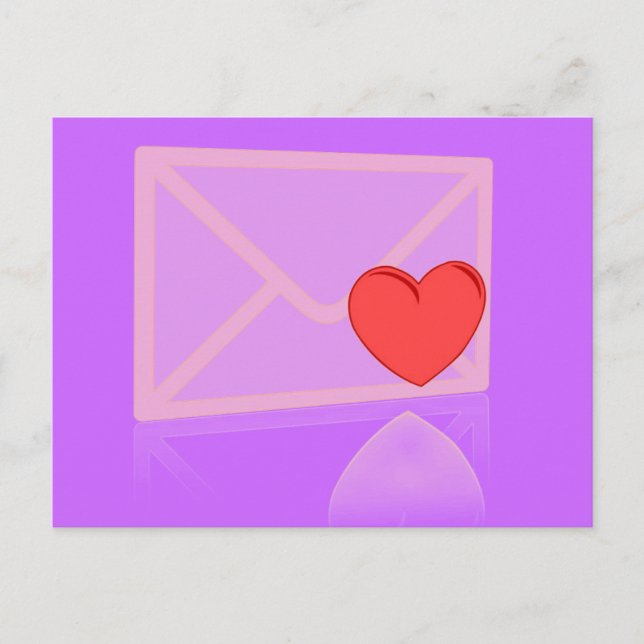 Cartão Postal Carta de Amor (Frente)