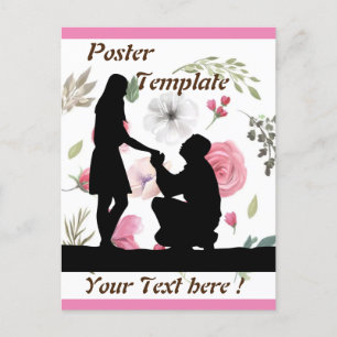 Cartão Postal Carta de Casamento