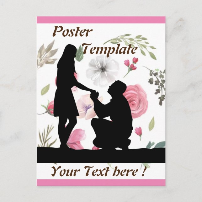 Cartão Postal Carta de Casamento (Frente)