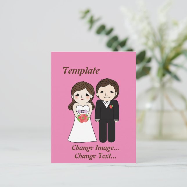 Cartão Postal Carta de Casamento (Em pé/Frente)