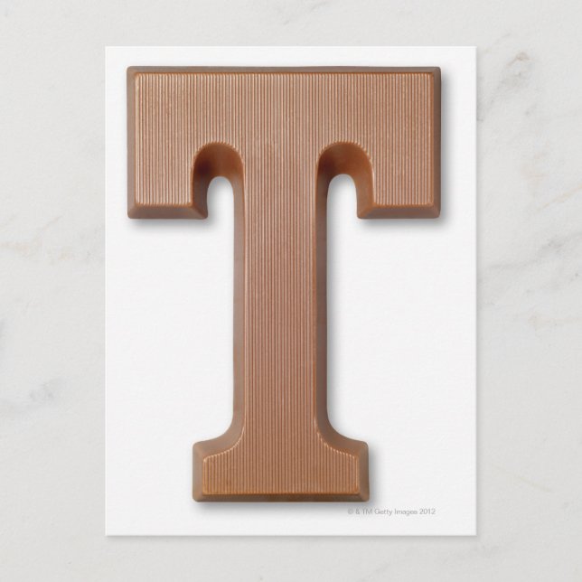 Cartão Postal Carta de chocolate t (Frente)