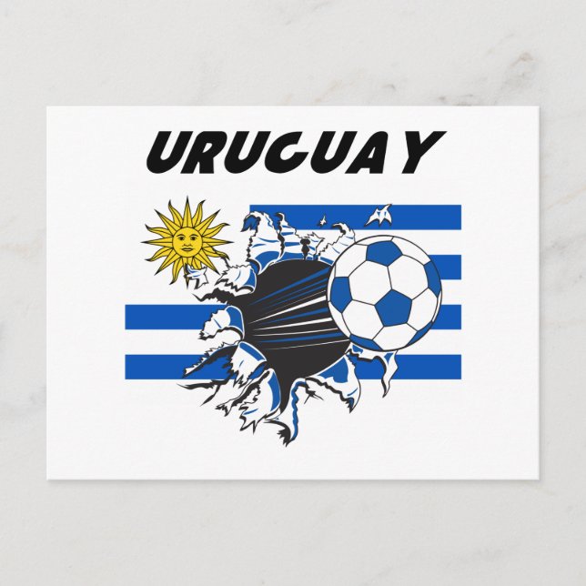 Cartão Postal Carta de Futebol Uruguai (Frente)